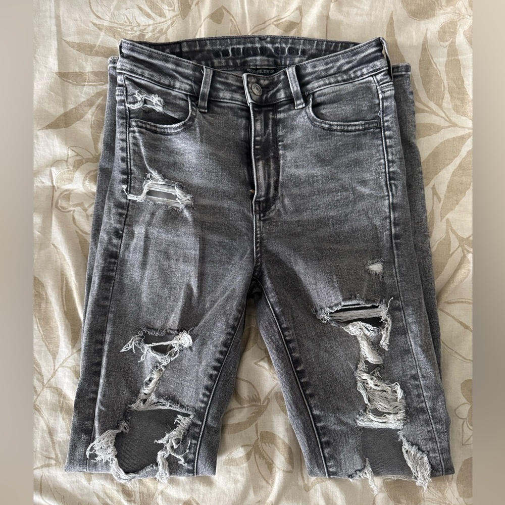 American Eagle Outfitters Dark Gray Denim. Sz 2
